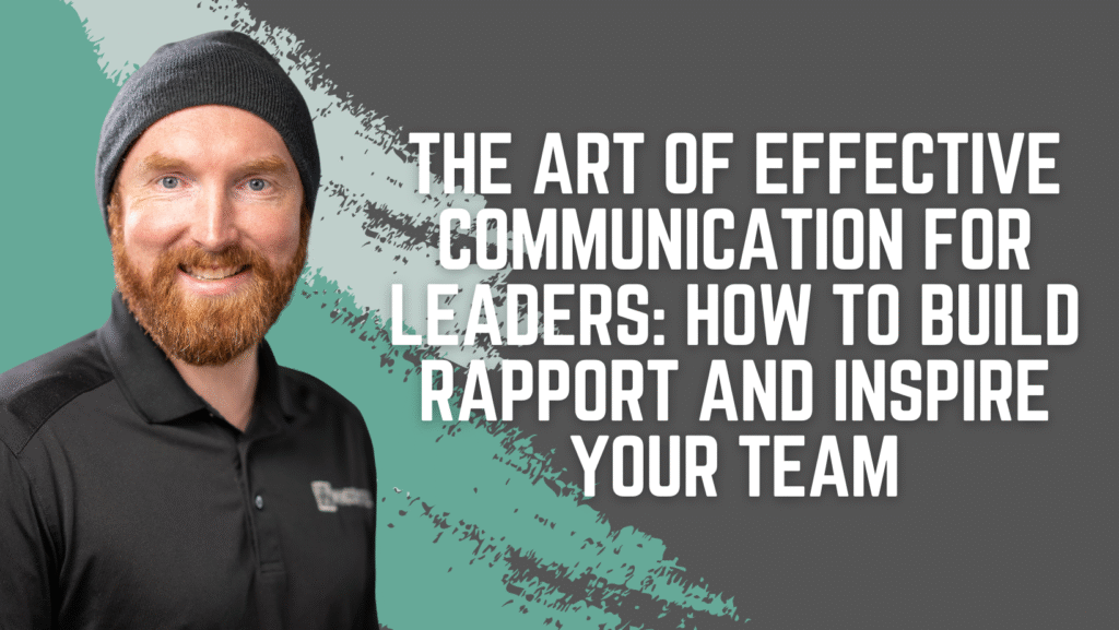 A bearded man in a black beanie with a text about effective communication for leaders.