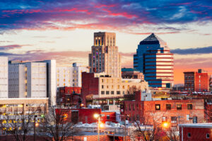 bustling city